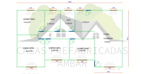 Casa 120m² 6 aguas - Imagen 2
