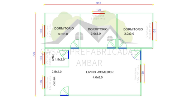 Casa 63m² 2 aguas - Imagen 2