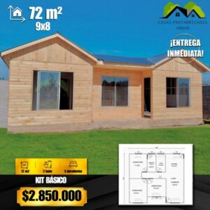 Casa 72m² 6 9X8 aguas