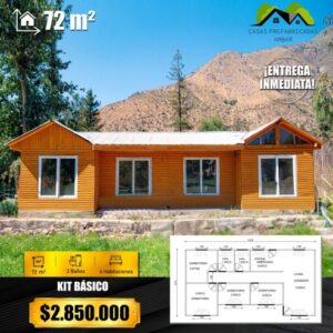 Casa 72m² 6 aguas