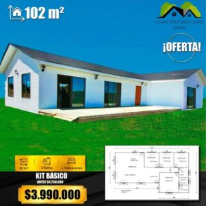 Casa 102m² 4 aguas