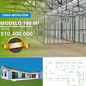 Casa 160m² 4 aguas (Metalcom)